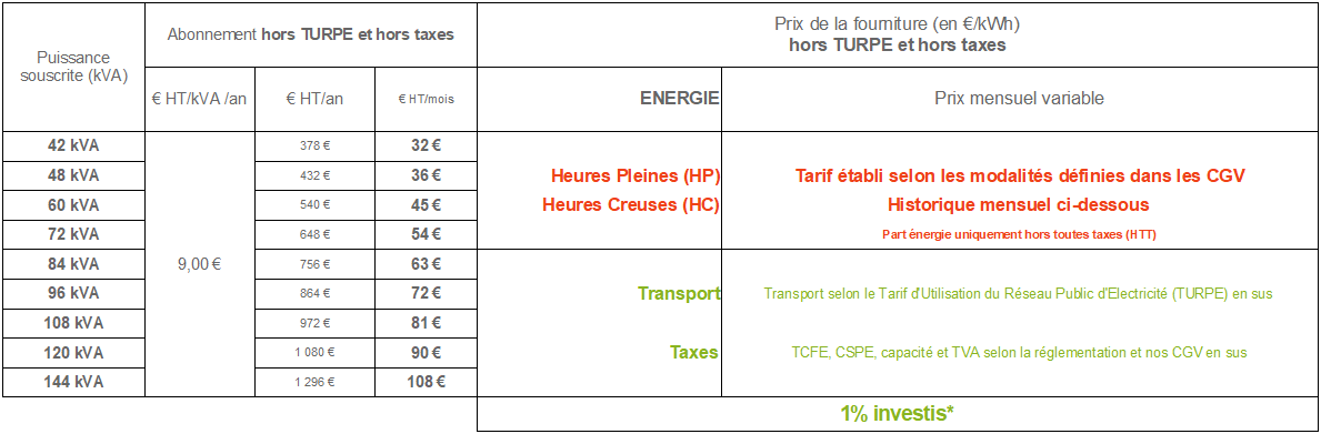 Tarif ELEC SPOT 21-20 élecocité