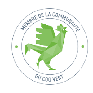Logo du coq vert Logo de la communauté avec un coq vert